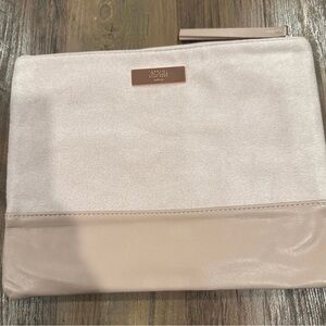 NEW IN POLY Hugo Boss Cosmetic Bag ~ Large ~ Suede ~ Dusty Rose